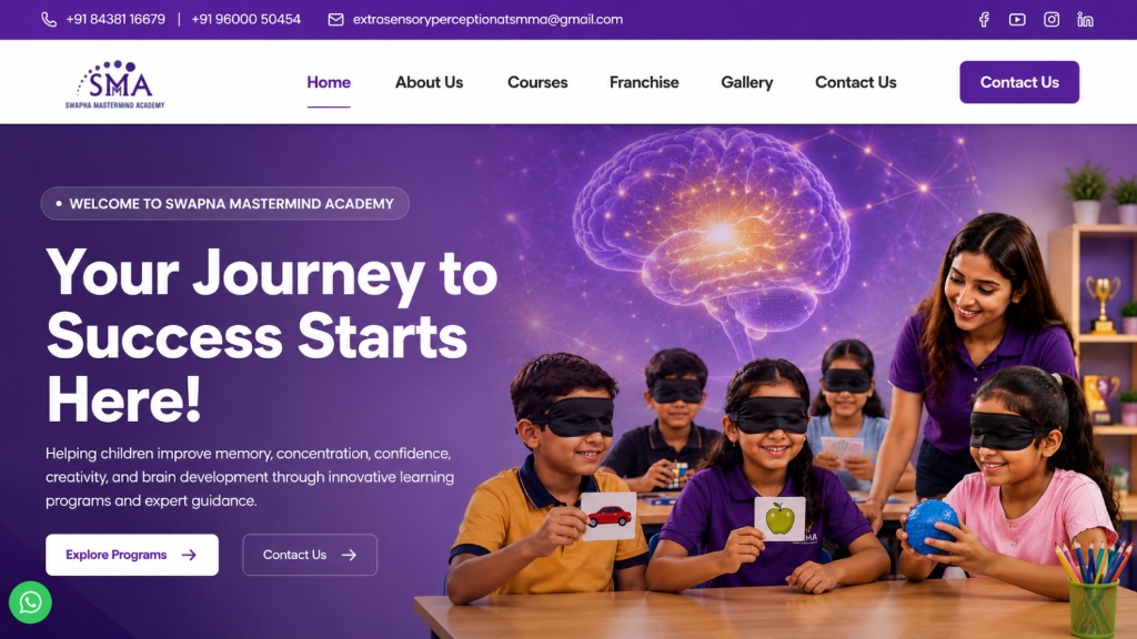 Mastermind Academy website screenshot